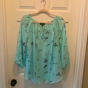 Alyx Sheer Blouse with built in tank/cami Size 1x